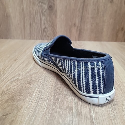 Lauren Ralph Lauren Womens Janis Deauville Stripe Slip On Shoes Blue Sz 8B Flats - Picture 19 of 21
