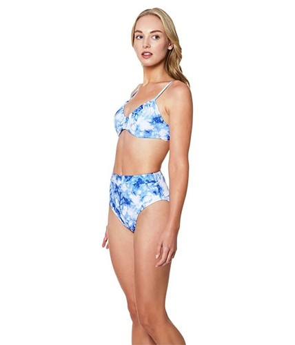 Sanctuary L137751 Blue Poolside Tie-Dye Banded High-Rise Swim Bottoms Size XL - Picture 6 of 8
