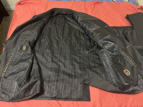 Herren 3 Teiler Freizeitanzug Vintage 90er Y2K Hip Hop Baggy 46R Mantel 40 Bundhose - Bild 5 von 12
