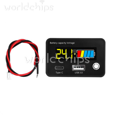 6140 DC8-30V Battery Level Indicator Capacity Tester LCD Display Meter Module