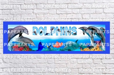 Personalized Customized Miami Dolphins Name Wall Poster Sport Banner with Frame