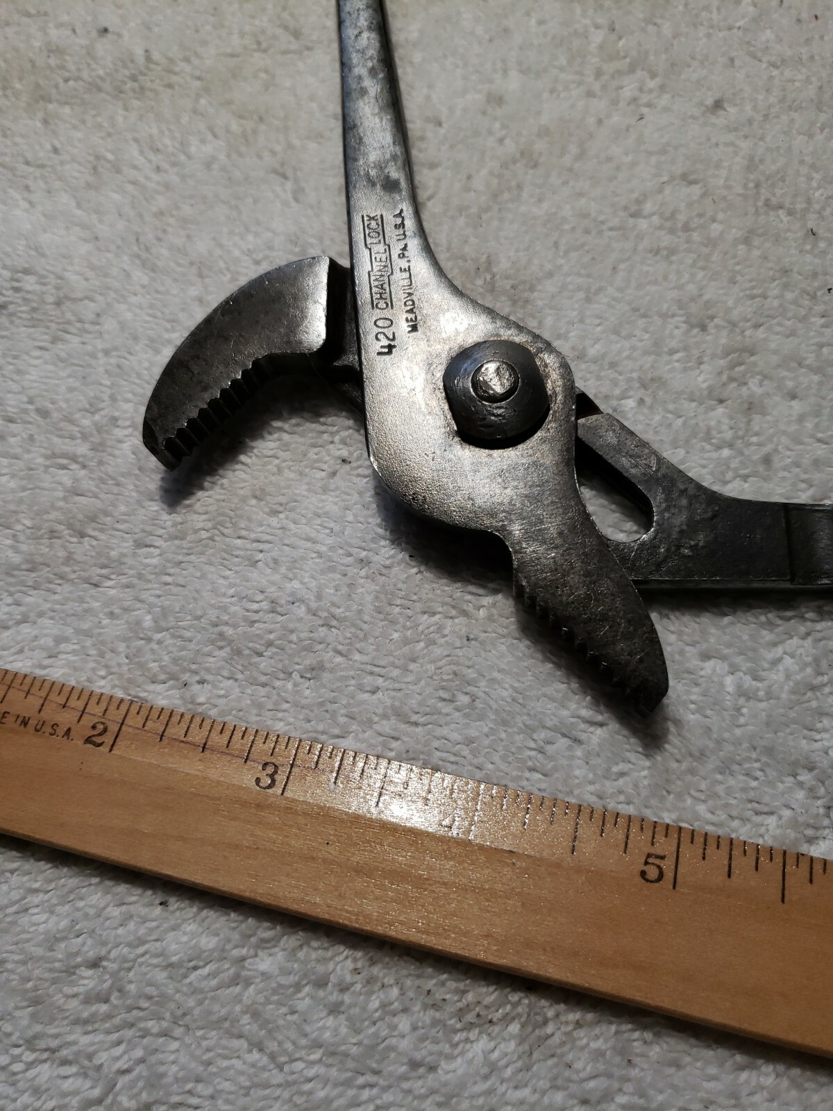 LK Tongue & Groove Channel Lock Pliers No.420 Meadville,Pa.Vintage