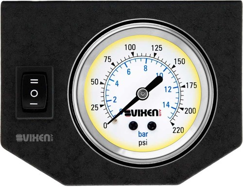 2" SINGLE NEEDLE PRESSURE AIR GAUGE LIGHT/BRACKET/SWITCH SUSPENSION 220PSI WHITE - Picture 2 of 8