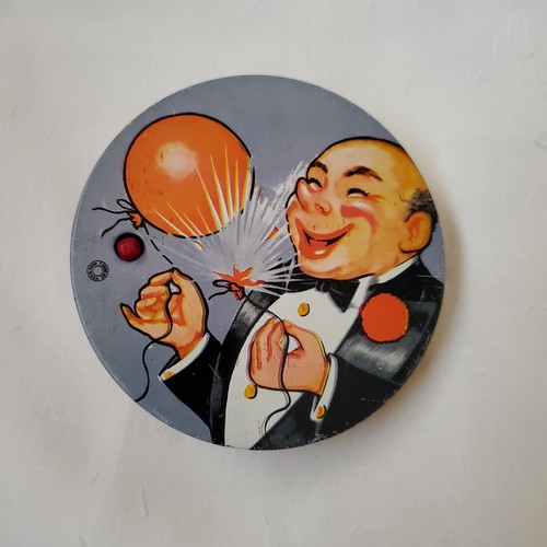 Neuheit T Cohn 4" Runde Zinn Metall Lithographie Geräuschemacher - Bild 1 von 6