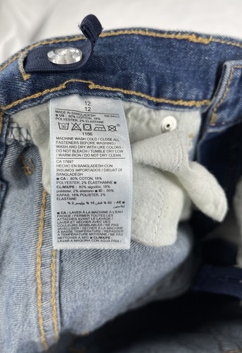 Old Navy Jeans Youth Boys Size 12 Husky Straight Leg Medium Wash Stretch Fit - Picture 6 of 8