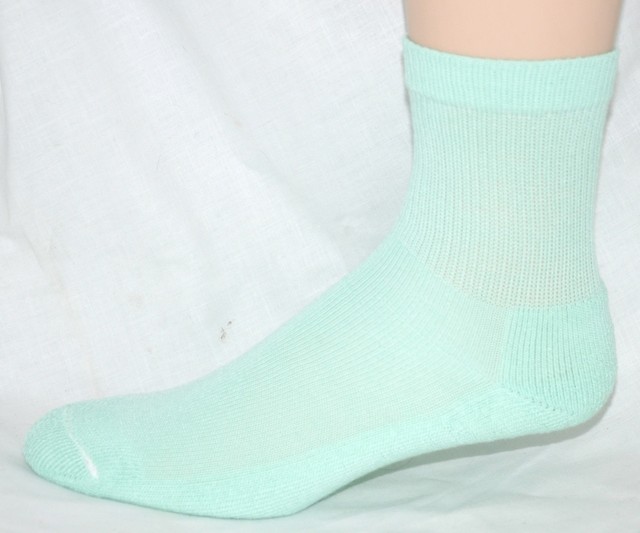 Seafoam Green 1/2 Crew Socks 3 Pair Women's Size 911 Made In The USA!! eBay