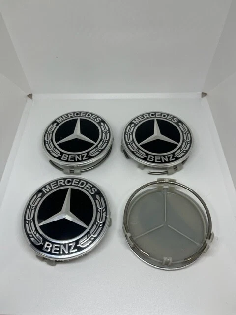 4 Tapacubos centrales de rueda Mercedes-Benz 75MM con corona AMG Foto 2 de 3