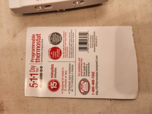 Honeywell RTH2410B 5-1-1 Day Programmable Thermostat Digital Backlit Display - Picture 2 of 5