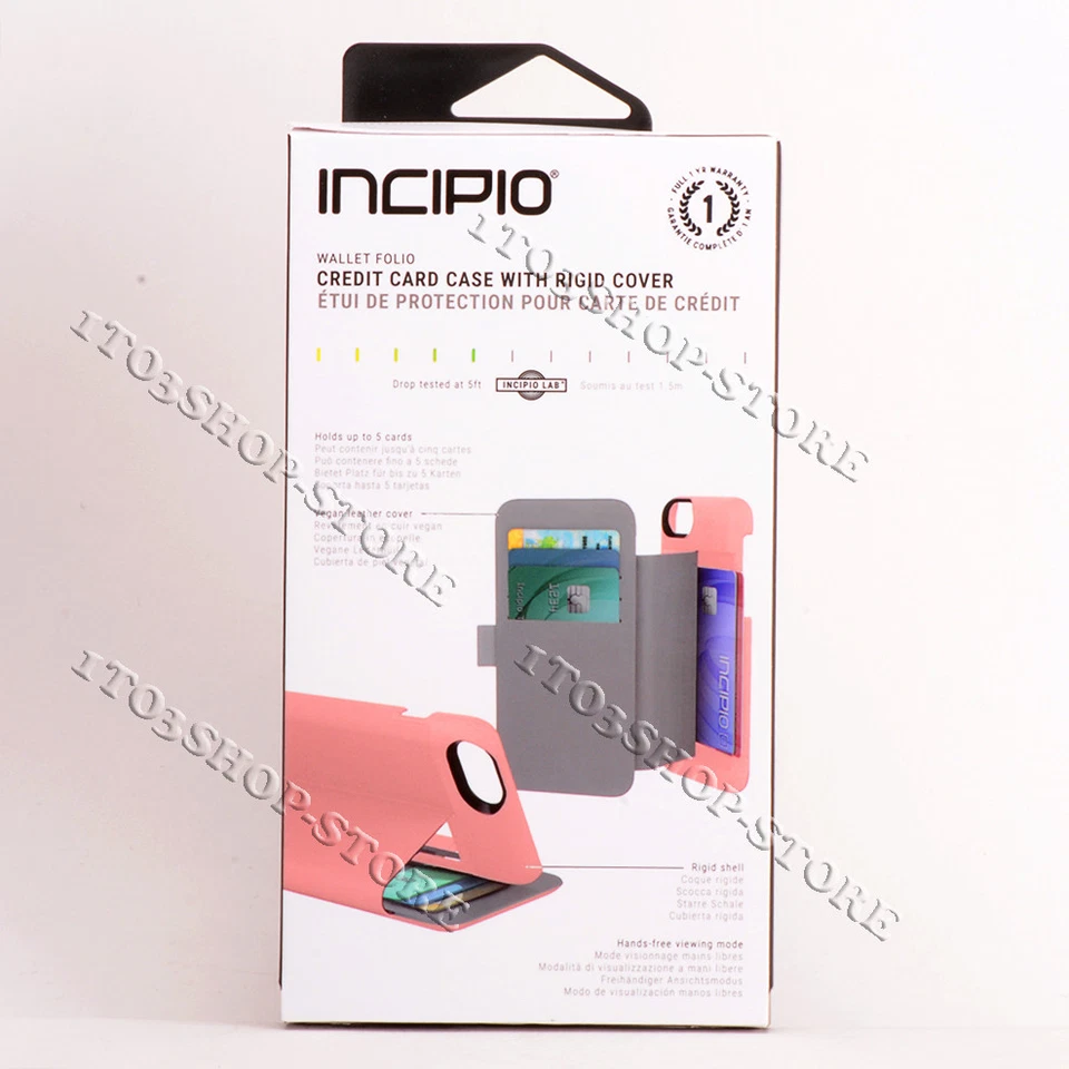 Funda Cartera Folio Cuero Incipio iPhone SE 2022 2020 iPhone 7 iPhone 8 - Rosa Foto 2 de 4