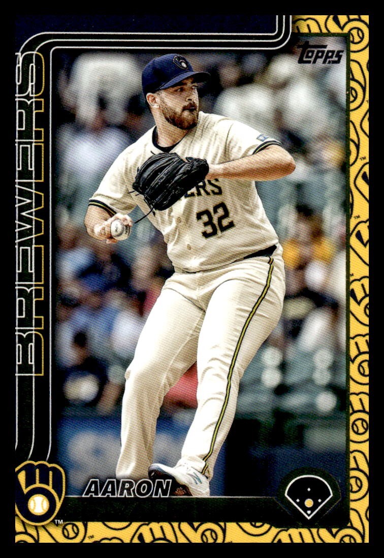 2025 Topps Series 2 Color Match Logo 648 Aaron Civale Brewers