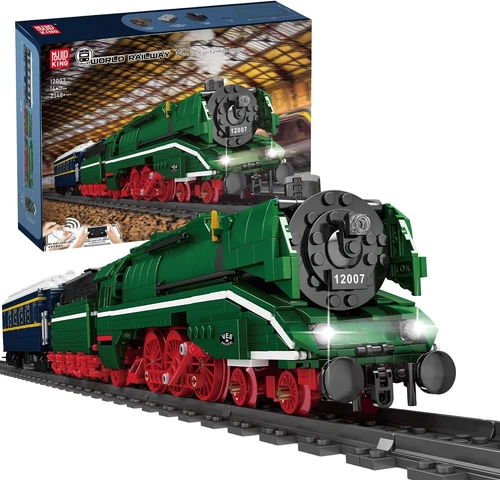 Mould King 12007 German Express Train Zug Dampflokomotive Klemmbausteine STEM