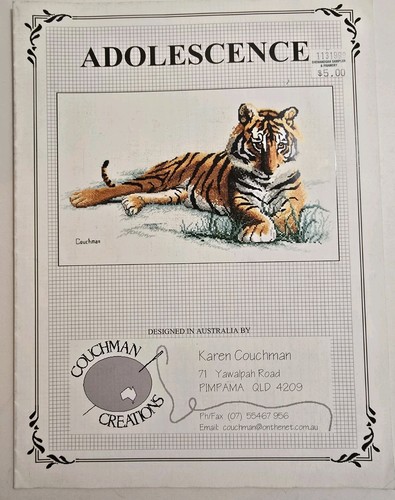 Patrón de punto de cruz Couchman Creations Adolescence Tiger 1998 - Imagen 2 de 6