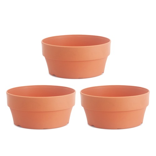 6 Pcs Shallow Plant Pots Indoor Square Cotta Flower Round - Bild 7 von 7