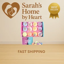 Bath Bombs for Women Mom Kids, 12 PCS Handmade Natural, Spa Relaxing Birthday...