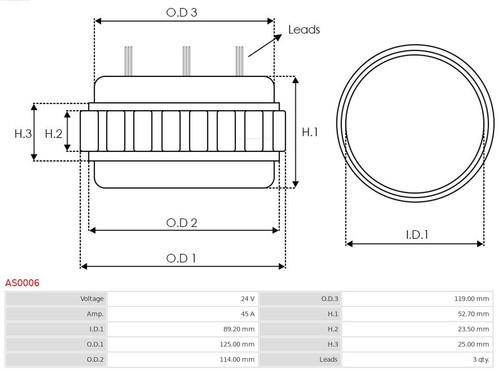 STATOR ALTERNATOR AS0006 - Picture 4 of 12