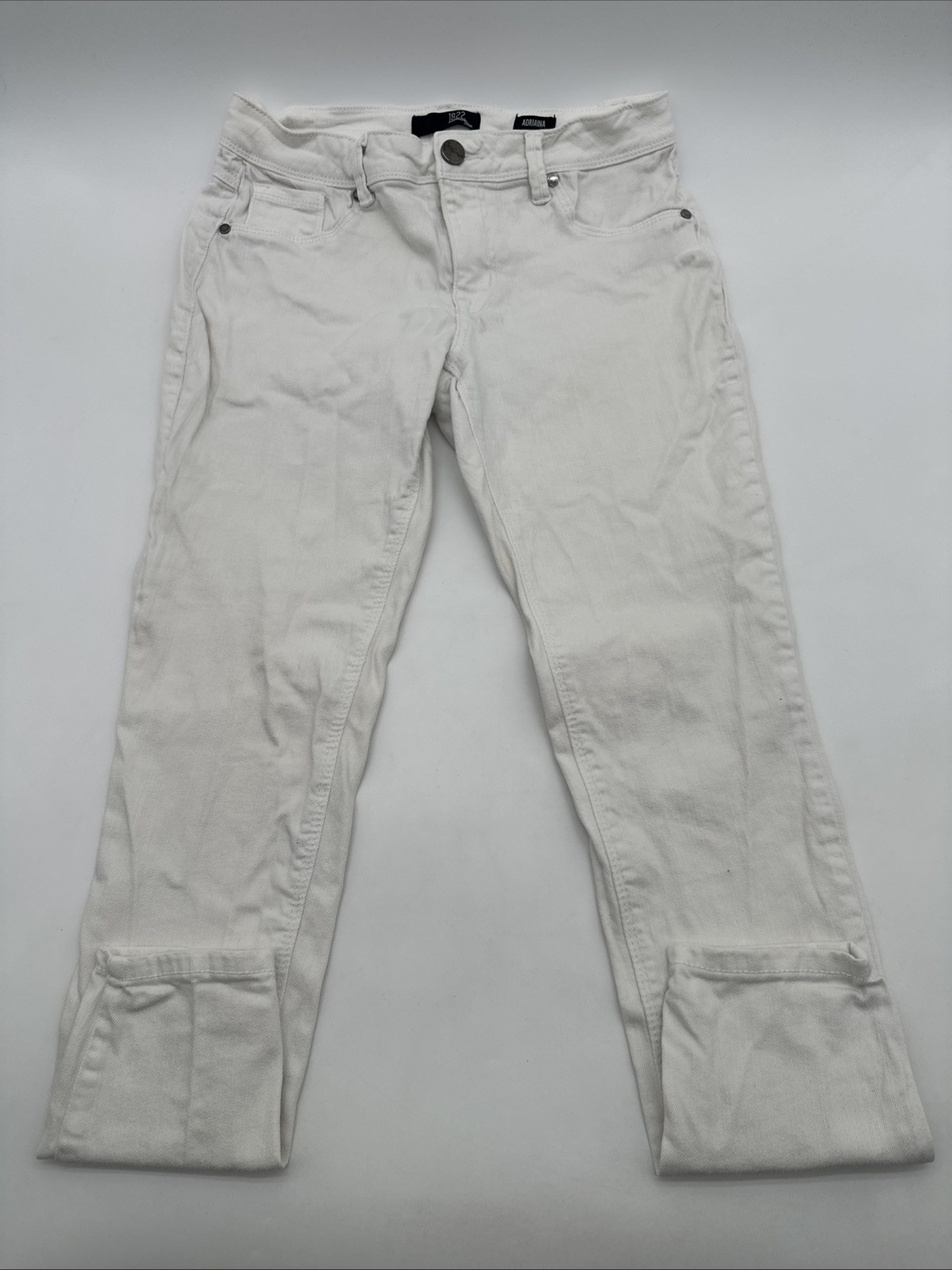 1822 Denim Adrianna Jeans Women Size 6 White Pockets Logo …#25004