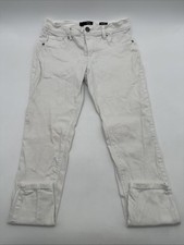 1822 Denim Adrianna Jeans Women Size 6 White Pockets Logo   25004