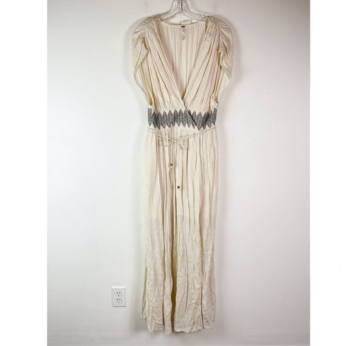 Free People NWT Women's Draped Devon Maxi Dress Ivory Size S