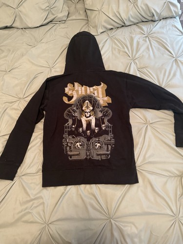 Sudadera con Capucha Para Hombres Y2K Fantasma Esqueleto Banda de Rock Música Cremallera Completa Talla S - Imagen 2 de 3