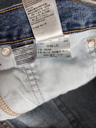Jeans uomo Levi’s 505 4891 taglia 38X32 blu denim 100% cotone - Foto 5 di 10