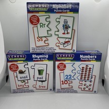 NEW School Starters Puzzle Cards Rhyming Numbers Alphabet