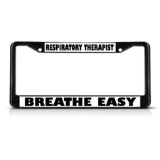 Fastasticdeals Respiratory Therapist Breathe Easy License Plate Frame Tag Hol...