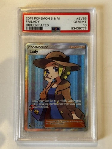2019 Pokemon SM Hidden Fates Lady Shiny Vault Ultra Rare #SV86/SV94 PSA 10