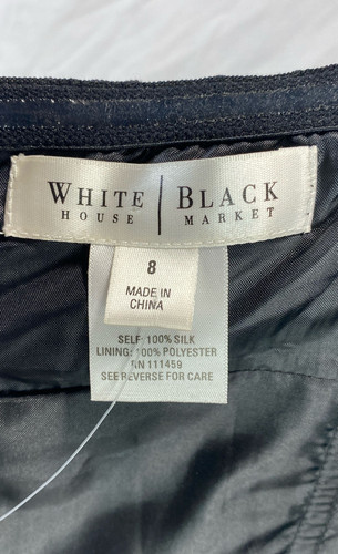 NWT White House Black Market Womens Black Silk Sleeveless Halter Mini Dress Sz 8 - Bild 3 von 4