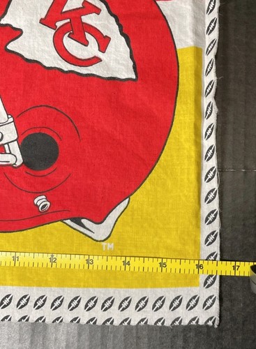 Vintage 1994 Kansas City Chiefs Helmet Quarterback Fabric Pillow Bag 34" x 16" - Picture 7 of 7
