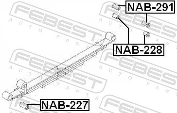 BUSH LEAF SPRING NAB-228 FOR ISUZU NISSAN 5-86130-834-0 55047-VW000 - Picture 3 of 9