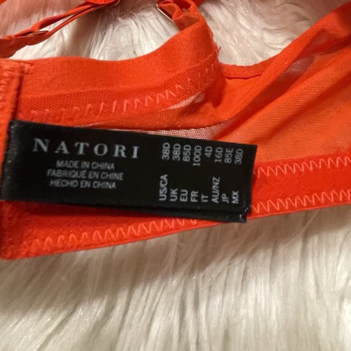 Natori 38D Bra Red Embellished Underwire Sheer Cup Back Closure 724324 NEW $72 - Picture 7 of 8