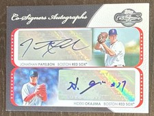 Jonathan PAPELBON Hideki OKAJIMA🔥2008 Topps Co-Signers Dual AUTO #CS-PO💥