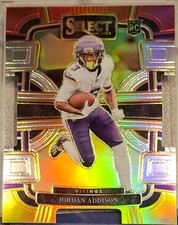 2023 Panini Select - Concourse Jordan Addison #66 Red & Yellow Prizm Die-Cut...