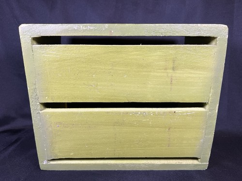 Cassa vintage dipinta a mano fatta a mano Natale agrifoglio e bacche decorativa con manico - Foto 14 di 17