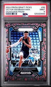 2024 Panini Prizm Draft Picks - Victor Wembanyama #99 Snakeskin Prizm - PSA 9