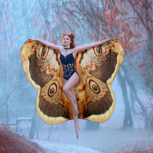 Yinder 2 Stück Halloween Mottenflügel Kostüm Schmetterling Schal Mottenflügel Cape Kosten... - Bild 6 von 6