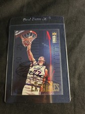 1995 Upper Deck Collector's Choice Gheorghe Muresan AUTOGRAPH HAND SIGN IP