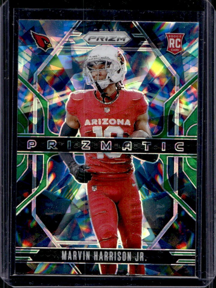 2024 Panini Prizm Marvin Harrison Jr. Prizmatic RC Green Ice #12 Cardinals