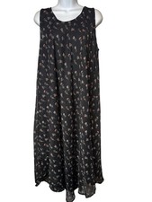 Highness One Size Fits Most Plus Maxi Sundress Cover Up Floral Print Nwts