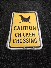  QTY 2 Smartsign F9HW 18"x12" "Caution Chicken Crossing" Metal Sign, Reflective
