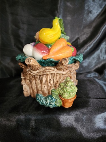 Fitz & Floyd Classics - Gemüsegartenwagen Gemüse Keksdose & Bonboniere - Bild 3 von 9