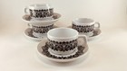 notNeutral 4 oz. Cup & Saucer Espresso Set - Black & White Pattern - Set of 4