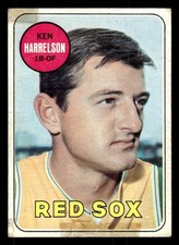 1969 TOPPS KEN HARRELSON 240 POOR BASEBALL BOSTON RED SOX