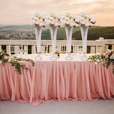 4 PACK 21" Gold Flower Vase Crystals Trumpet Vase Wedding Centerpieces Decor