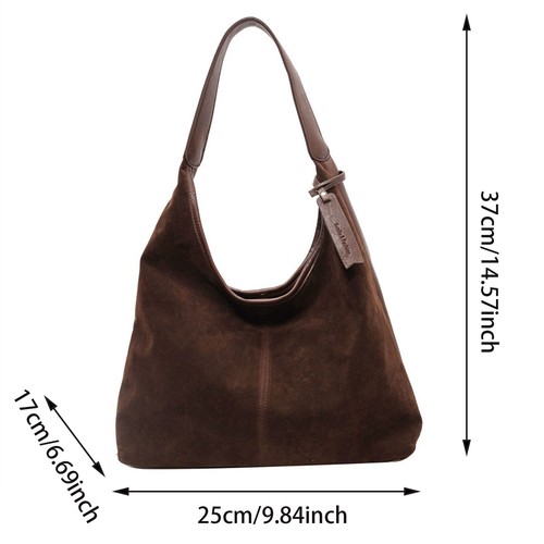 Bolso de Gamuza Bolso de Gamuza Marrón Gamuza Shouder Monedero Trabajo Otoño Estética - Imagen 3 de 7