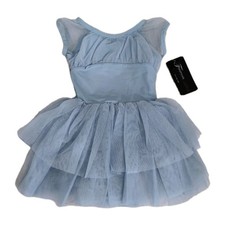 Theatricals Tutu Dress Leotard S Small Light Blue Skirted Mesh Dance Lined New