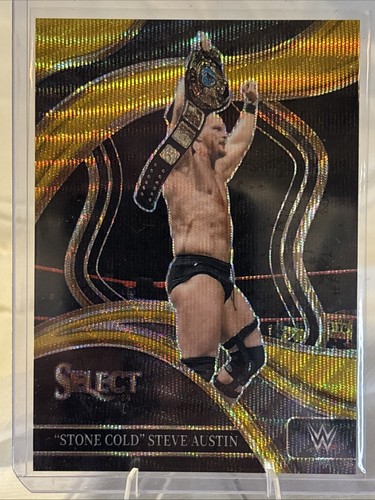 2024 Panini Select WWE "Stone Cold" Steve Austin Ringside Gold Wave Prizm /10