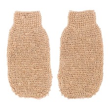 2 Pcs Ramie Jute Bath Glove Spa Gloves Body Scrub Mitts for Skin Exfoliation