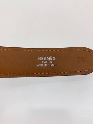 HERMES Belt Leather BLK Women's D Engraved 2000 Margiela Period H Buckle Etriviè - Picture 3 of 5
