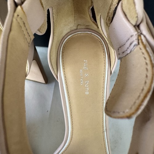 Rag & Bone Ellis Sandals Nude Leather Ankle Strap US 6.5 M EU 36.5 NEW MSRP $395 - Picture 4 of 11